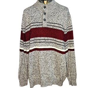 Men's Croft and Borrow Y2K preppy colligate mock neck 100% sweater 2XL